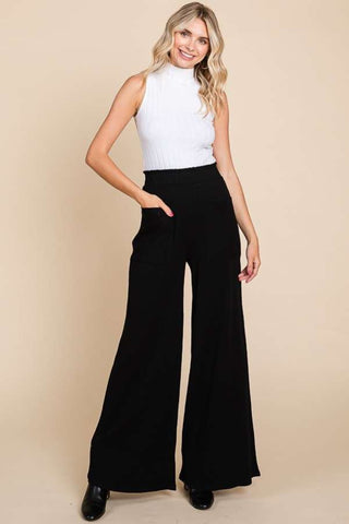 Culture Code Full Size High Waist Wide Leg Pants Trendsi