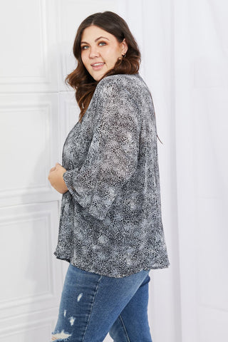 Melody Full Size Snake Print Chiffon Kimono Trendsi