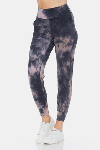 Leggings Depot Tie-Dye High Waist Cropped Leggings Trendsi