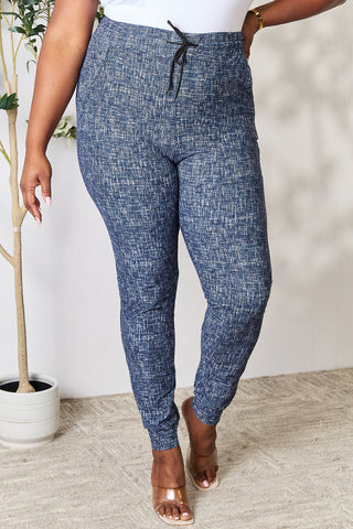 LOVEIT Heathered Drawstring Leggings with Pockets Trendsi