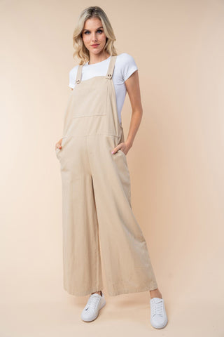 White Birch Sleeveless Wide Leg Jumpsuit Trendsi