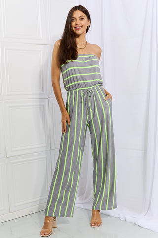 Sew In Love Pop Of Color Full Size Sleeveless Striped Jumpsuit Trendsi