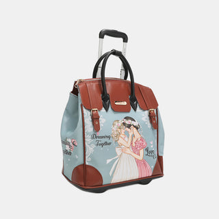 Nicole Lee USA Printed Rolling Tote Bag Trendsi