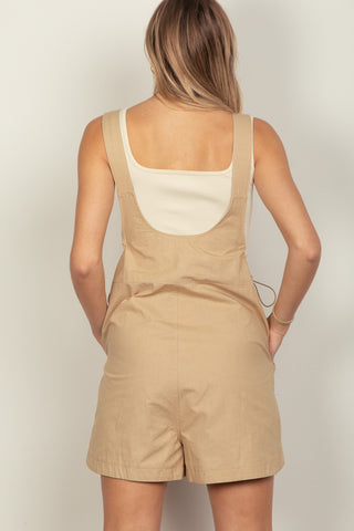 VERY J Adjustable Waist Suspender Overalls with Pockets Trendsi