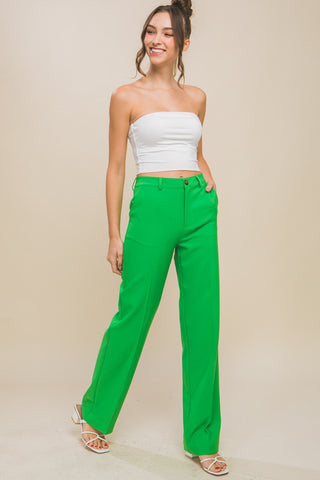 Love Tree High Waist Straight Pants Trendsi