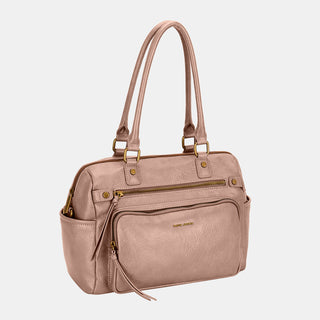 David Jones Zipper PU Leather Handbag Trendsi