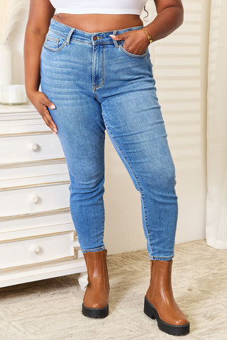 Judy Blue Full Size High Waist Skinny Jeans Trendsi