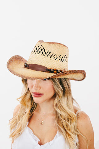 Fame Cutout Wide Brim Straw Hat Trendsi