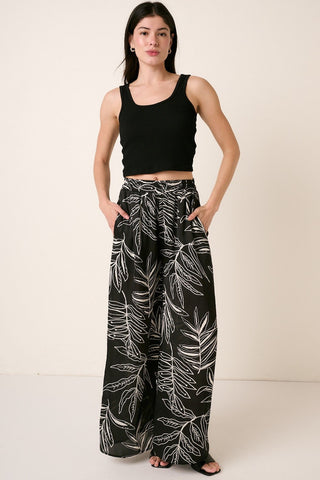 Mittoshop Printed Wide Leg Pants Trendsi