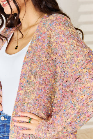 Rousseau Multicolor Open Front Knit Cardigan Trendsi