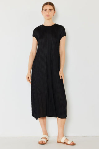 Marina West Swim Pleated Cap Sleeve A-Line Dress Trendsi