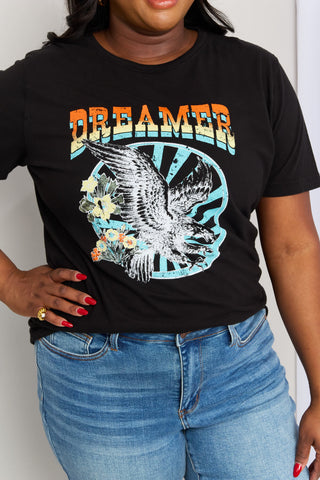 mineB Full Size DREAMER Graphic T-Shirt Trendsi