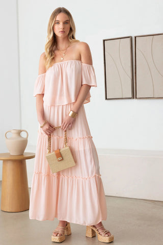 Gilli Frill Off-Shoulder Tiered Dress Trendsi