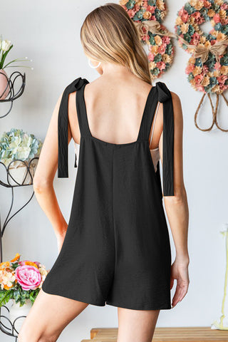 Heimish Full Size Sleeveless Romper with Pockets Trendsi