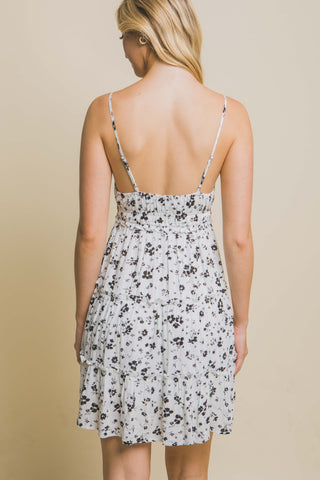 Love Tree Floral Tiered Cami Mini Dress Trendsi