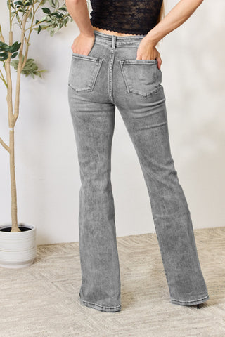 Kancan High Waist Slim Flare Jeans Trendsi