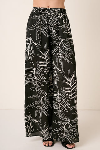 Mittoshop Printed Wide Leg Pants Trendsi