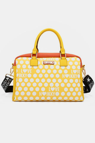 Nicole Lee USA Contrast Polka Dot Handbag Trendsi