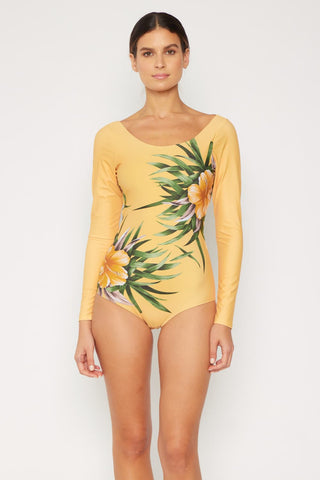 Marina West Swim Cool Down Longsleeve One-Piece Swimsuit Trendsi