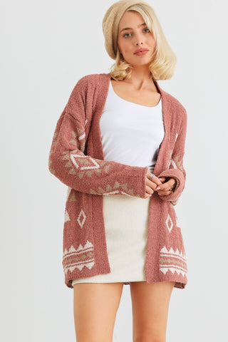 VERY J/Loveriche Open Front Long Sleeve Cardigan Trendsi