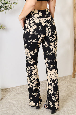 Heimish Full Size High Waist Floral Flare Pants Trendsi