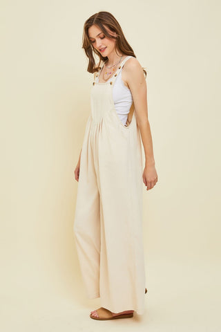 HEYSON Full Size Corduroy Sleeveless Wide-Leg Overall Trendsi