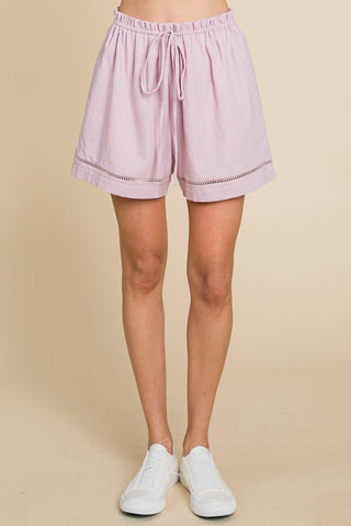 Cotton Bleu by Nu Lab High Waist Drawstring Shorts Trendsi