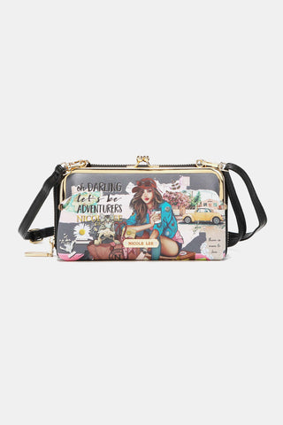 Nicole Lee USA Signature Kiss Lock Crossbody Wallet Trendsi