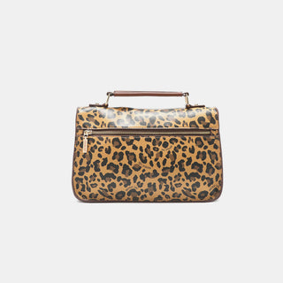 Nicole Lee USA Leopard Top Handle Handbag Trendsi