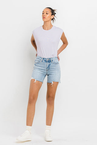 Vervet by Flying Monkey High Rise Denim Shorts Trendsi