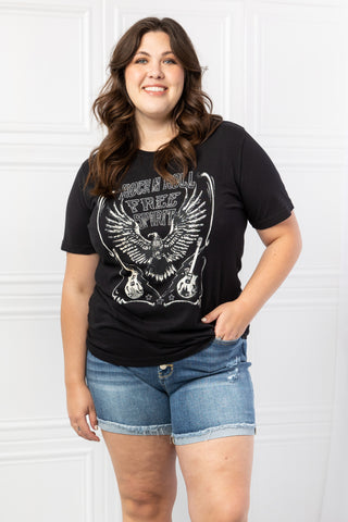 mineB Full Size Free Spirit Graphic Tee Trendsi