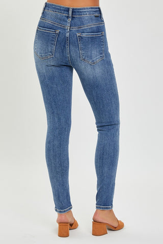 RISEN Full Size Mid Rise Ankle Skinny Jeans Trendsi