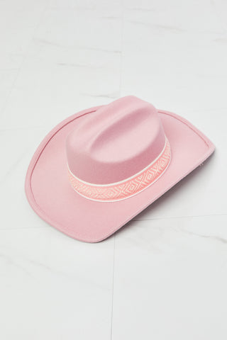 Fame Western Cutie Cowboy Hat in Pink Trendsi