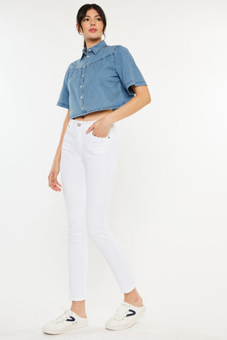 Kancan High Rise Ankle Skinny Jeans Trendsi