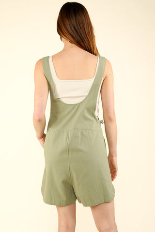 VERY J Adjustable Waist Suspender Overalls with Pockets Trendsi