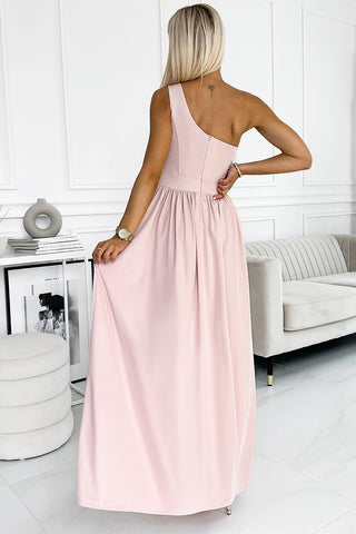 One-Shoulder Slit Maxi Dress Trendsi