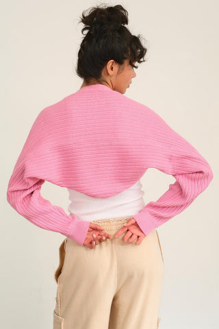 HYFVE Ribbed Knit Bolero Cardigan Trendsi