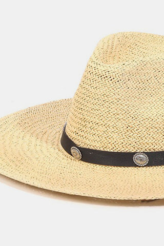 Fame Belt Strap Straw Hat Trendsi