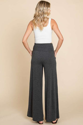 Culture Code Wide Waistband High Waist Wide Leg Pants Trendsi