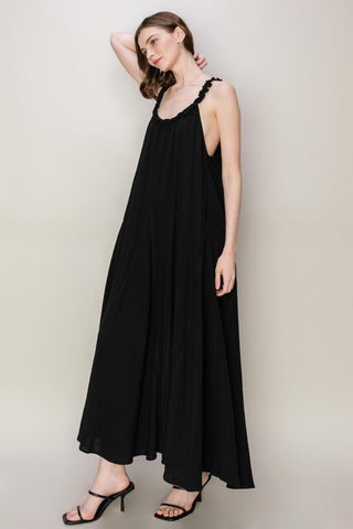 HYFVE Frill Sleeveless A-Line Maxi Dress Trendsi