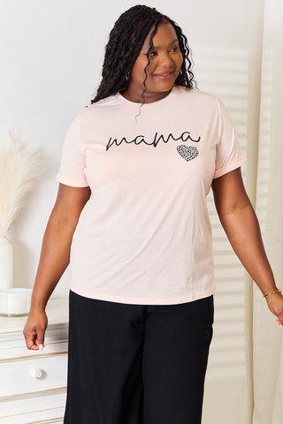 Simply Love MAMA Heart Graphic T-Shirt Trendsi