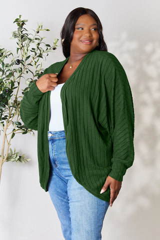 Basic Bae Full Size Ribbed Cocoon Cardigan Trendsi