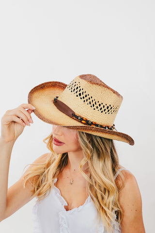 Fame Cutout Wide Brim Straw Hat Trendsi