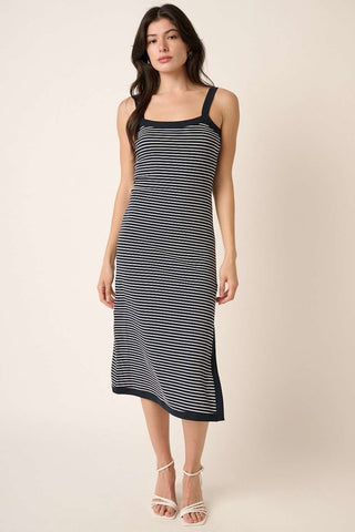 Mittoshop Contrast Striped Midi Cami Dress Trendsi