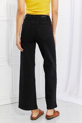 RISEN Amanda Midrise Wide Leg Jeans Trendsi