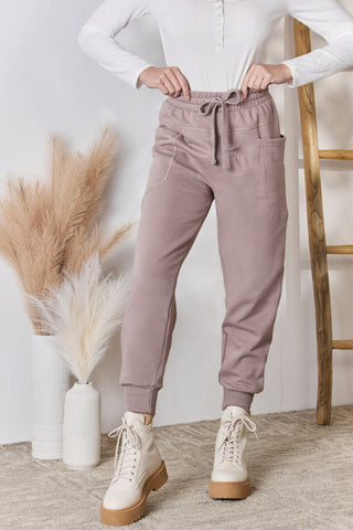 RISEN Drawstring Pocketed Joggers Trendsi