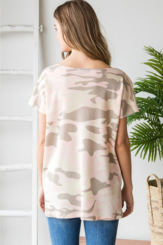 Heimish Full Size Camouflage Tunic T-Shirt Trendsi