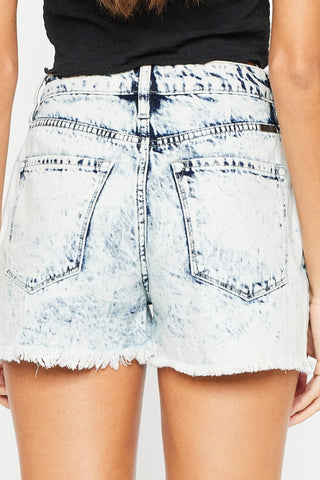 Kancan Full Size Distressed High Waist Denim Shorts Trendsi