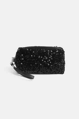 Zenana Colorful Shine Cosmetic Sequin Design Bag Trendsi