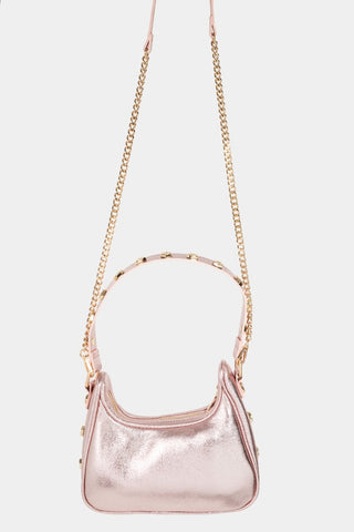 Fame Star Button Trim Hobo Handbag Trendsi